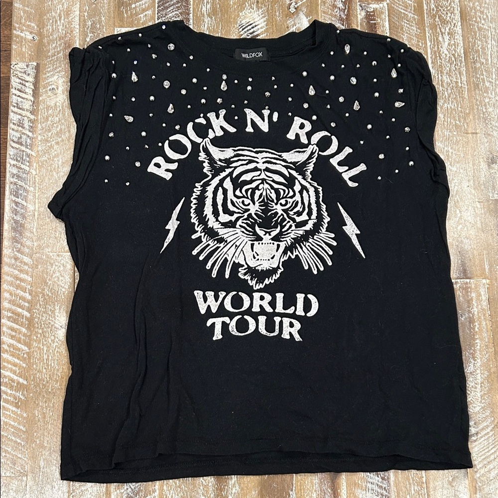 Wildfox Black Graphic Tee